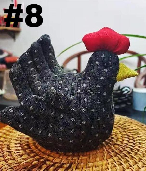 Embroidery Patchwork Rooster Kit | Unique Handmake Decor | Animal Lovers Gifts  - #8 - image 8