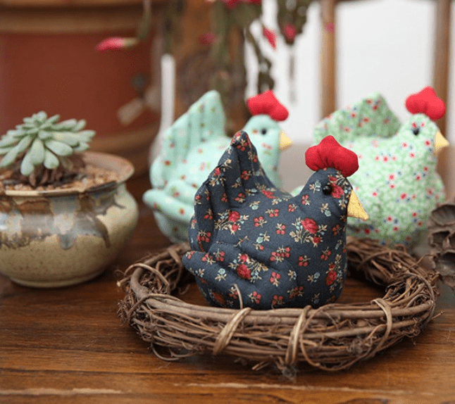 Embroidery Patchwork Rooster Kit | Unique Handmake Decor | Animal Lovers Gifts  - image 0