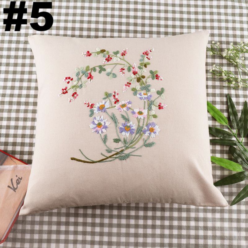 Embroidered  Pillow Case Kits  | Diy Craft Enthusiasts Gift |  Beautiful Floral Needlecrafts  - #5 - image 6