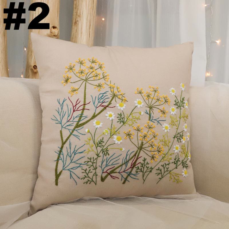 Embroidered  Pillow Case Kits  | Diy Craft Enthusiasts Gift |  Beautiful Floral Needlecrafts  - #2 - image 3