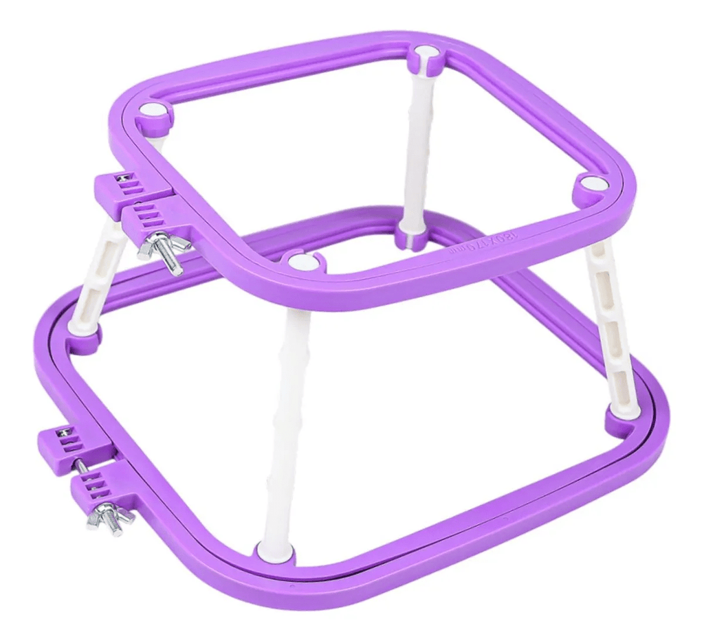Embroiderey Frame Holder | Adjustable Double Layer Stand Hoop | Desktop Handmade Craft Frames - Violet - Large - image 9