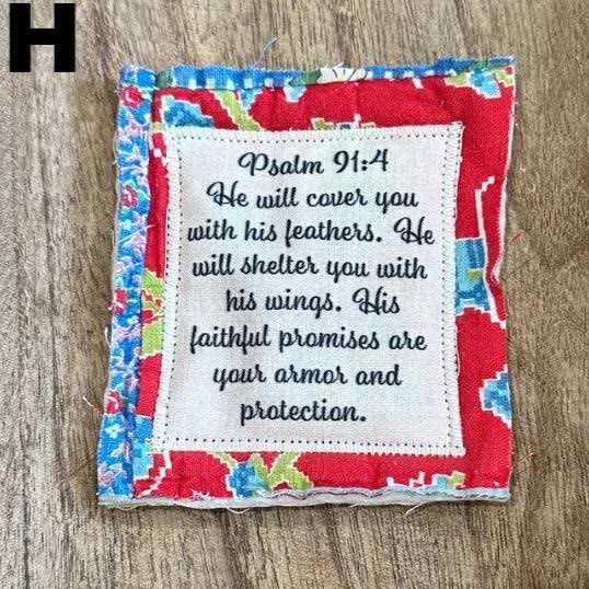 Prayer Quilt With Cross Inside | Pocket Prayer Wooden Cross | Mini Scripture Quilts | Remembrance Christian Gift - image 11