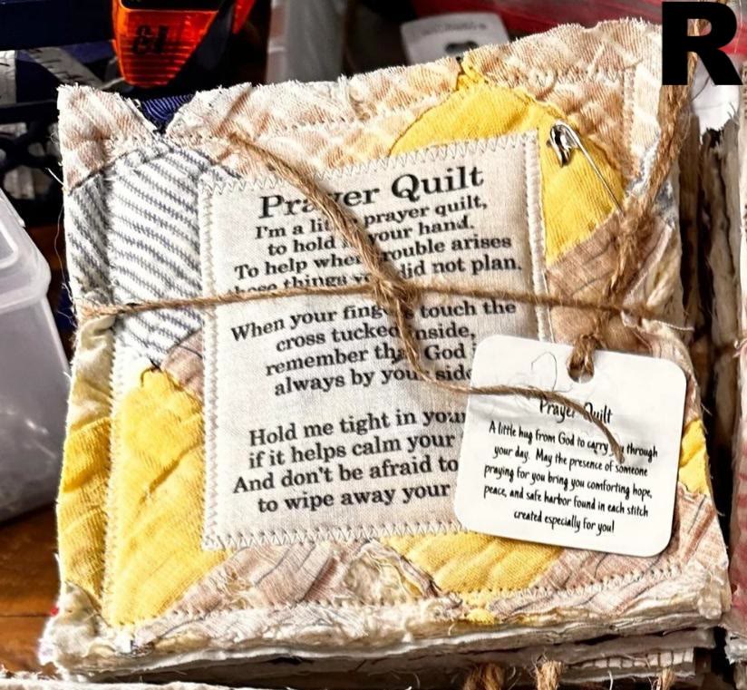 Prayer Quilt With Cross Inside | Pocket Prayer Wooden Cross | Mini Scripture Quilts | Remembrance Christian Gift - image 21