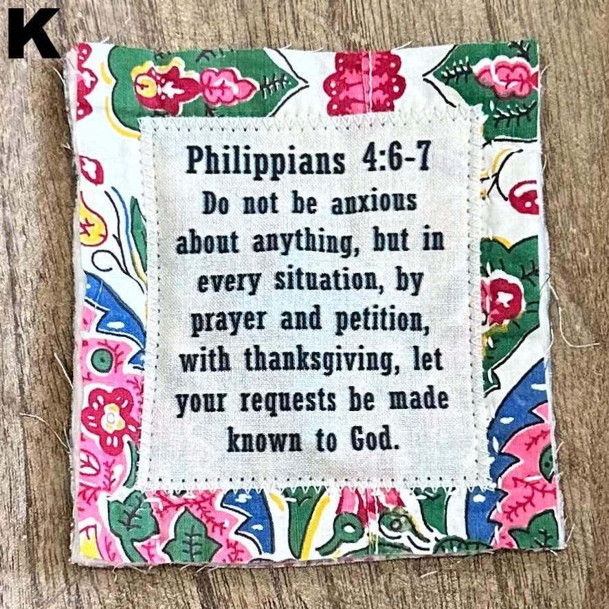 Prayer Quilt With Cross Inside | Pocket Prayer Wooden Cross | Mini Scripture Quilts | Remembrance Christian Gift - image 14