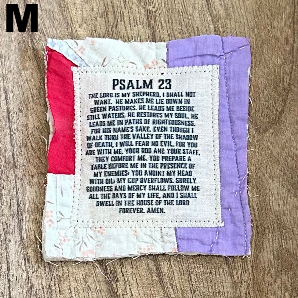 Prayer Quilt With Cross Inside | Pocket Prayer Wooden Cross | Mini Scripture Quilts | Remembrance Christian Gift - image 16