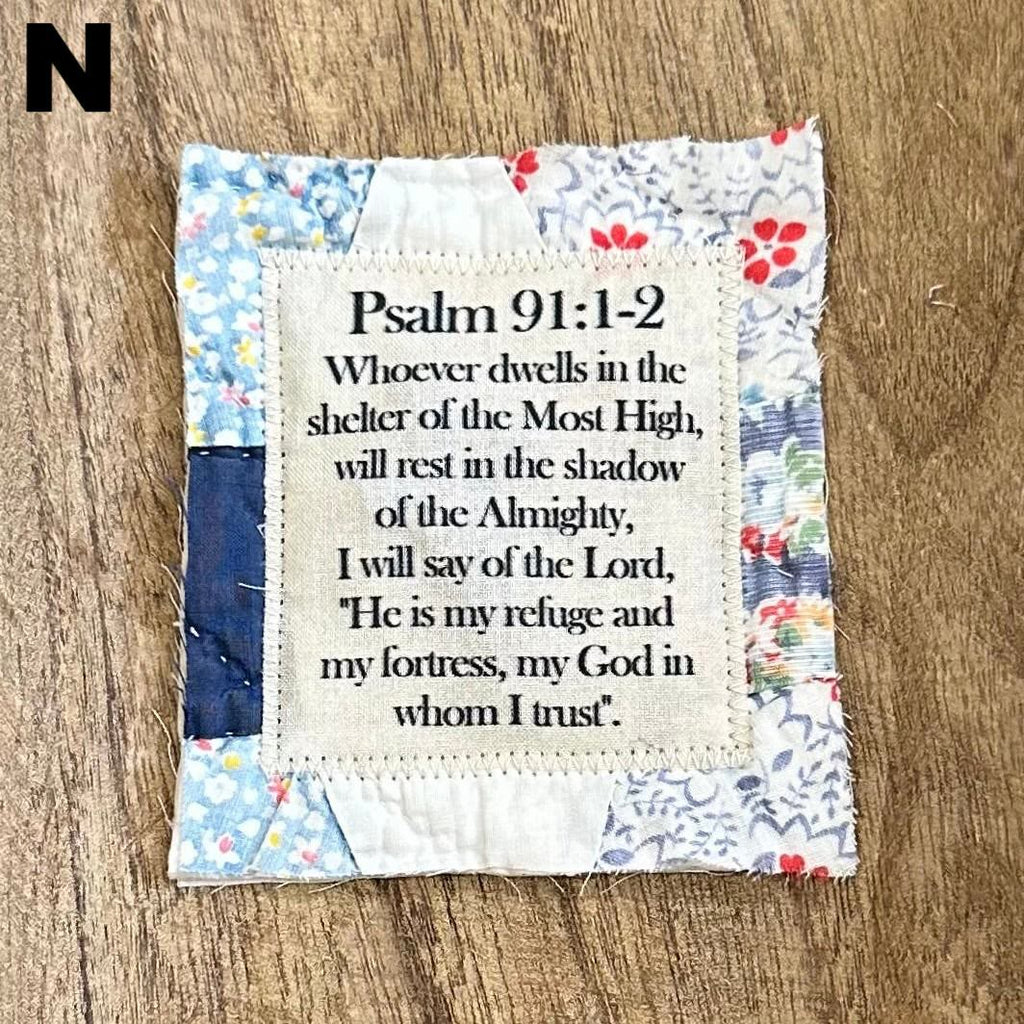 Prayer Quilt With Cross Inside | Pocket Prayer Wooden Cross | Mini Scripture Quilts | Remembrance Christian Gift - image 17