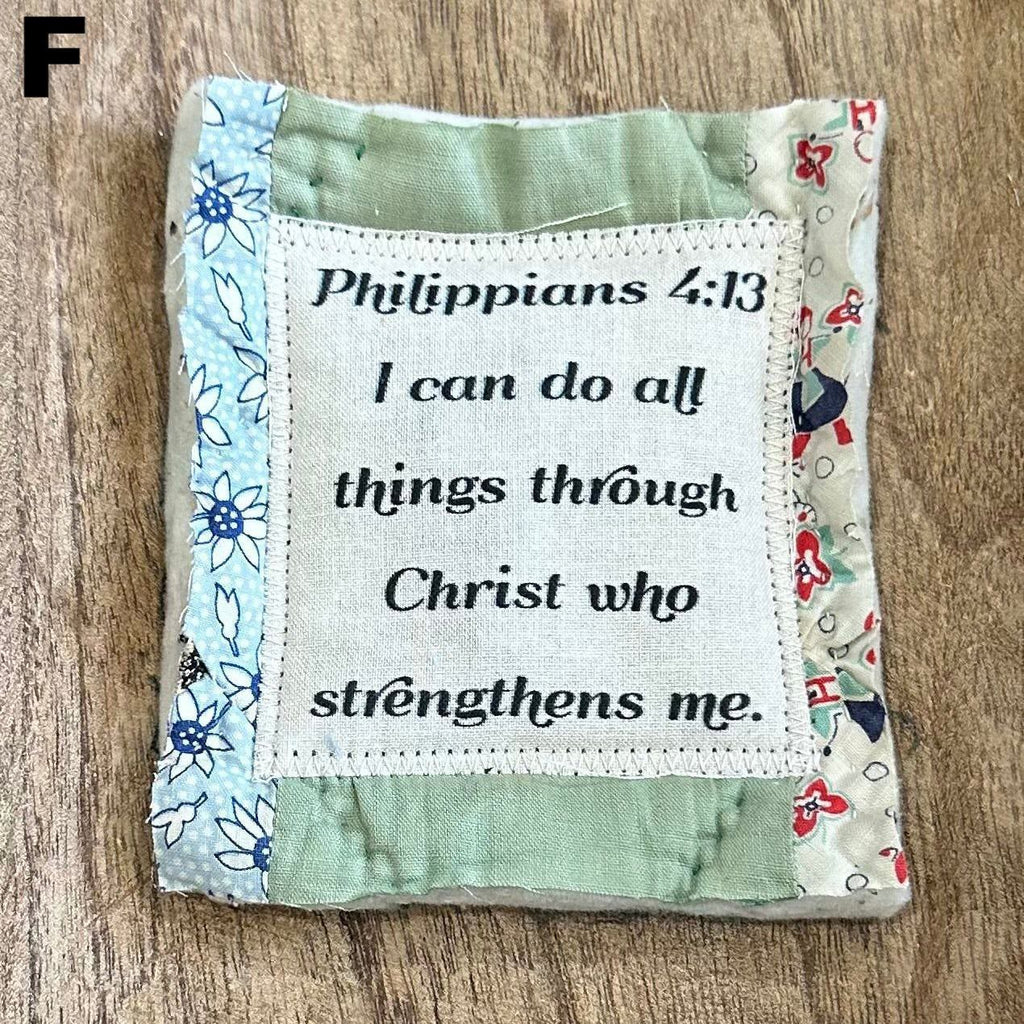 Prayer Quilt With Cross Inside | Pocket Prayer Wooden Cross | Mini Scripture Quilts | Remembrance Christian Gift - image 10