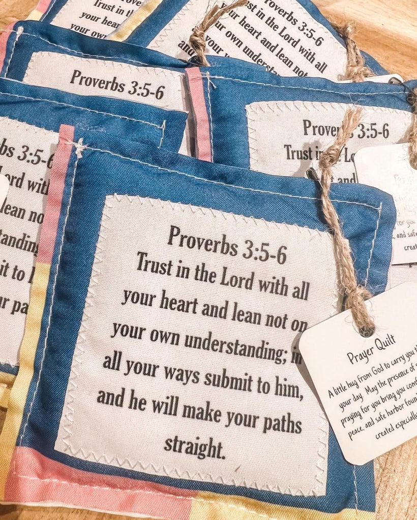 Prayer Quilt With Cross Inside | Pocket Prayer Wooden Cross | Mini Scripture Quilts | Remembrance Christian Gift - image 4
