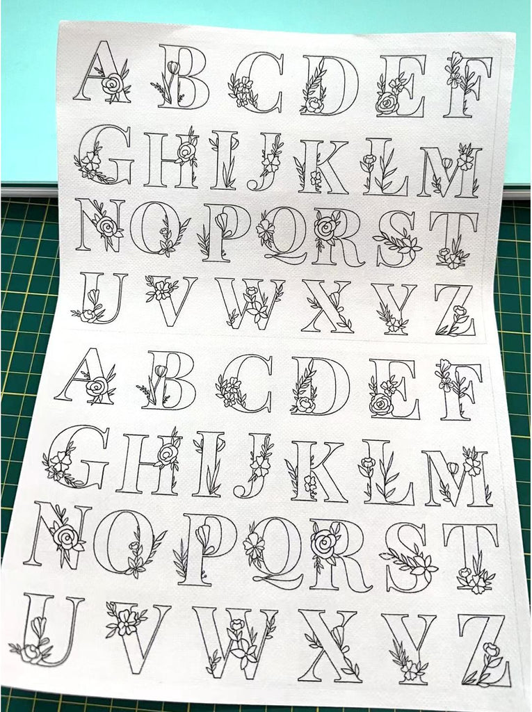  Floral Series Stick And Stitch Embroidery Patterns | Embroidery For Clothes  - Floral Alphabet - image 8