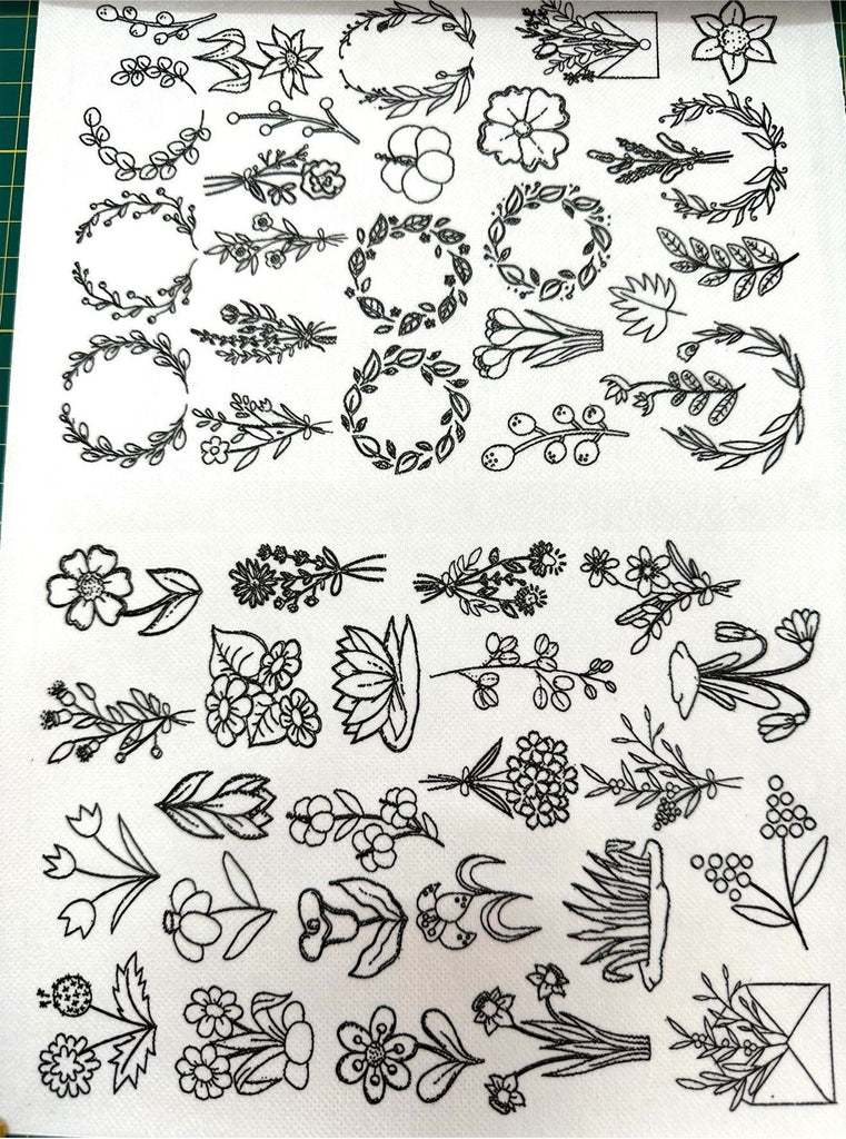  Floral Series Stick And Stitch Embroidery Patterns | Embroidery For Clothes  - Flower A - image 3