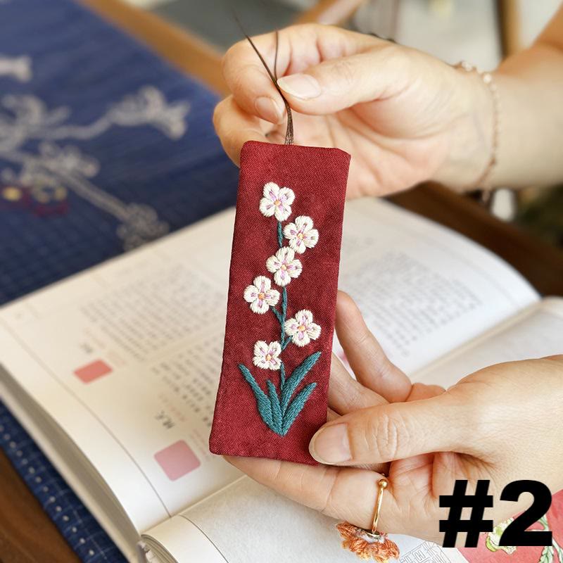 Embroidery Rectangle Bookmark Kit | Diy Gifts For Mother Day | Unique Flower  Carft - #2 - image 2