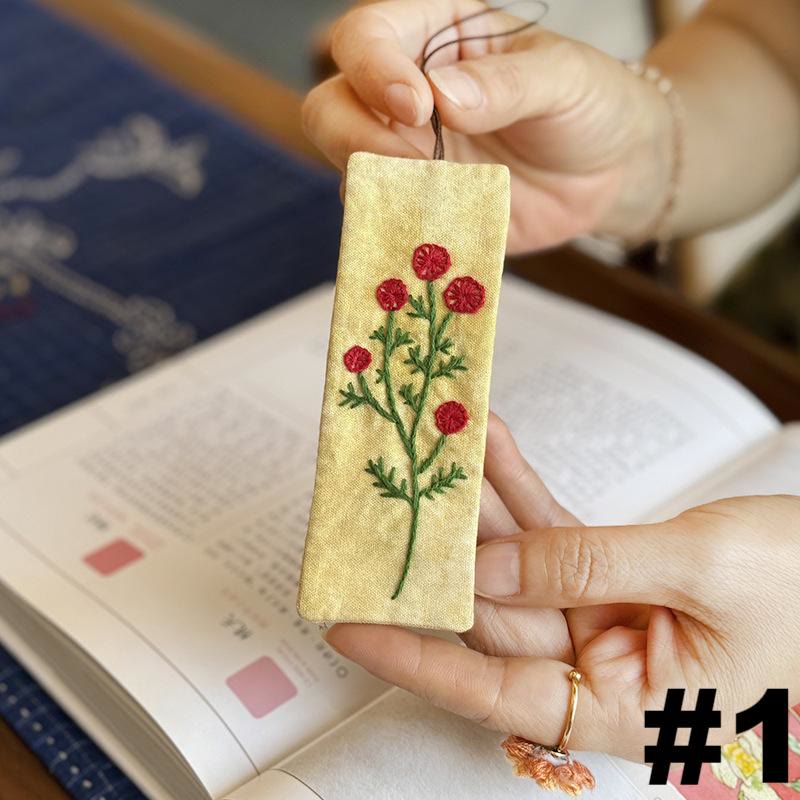 Embroidery Rectangle Bookmark Kit | Diy Gifts For Mother Day | Unique Flower  Carft - #1 - image 1