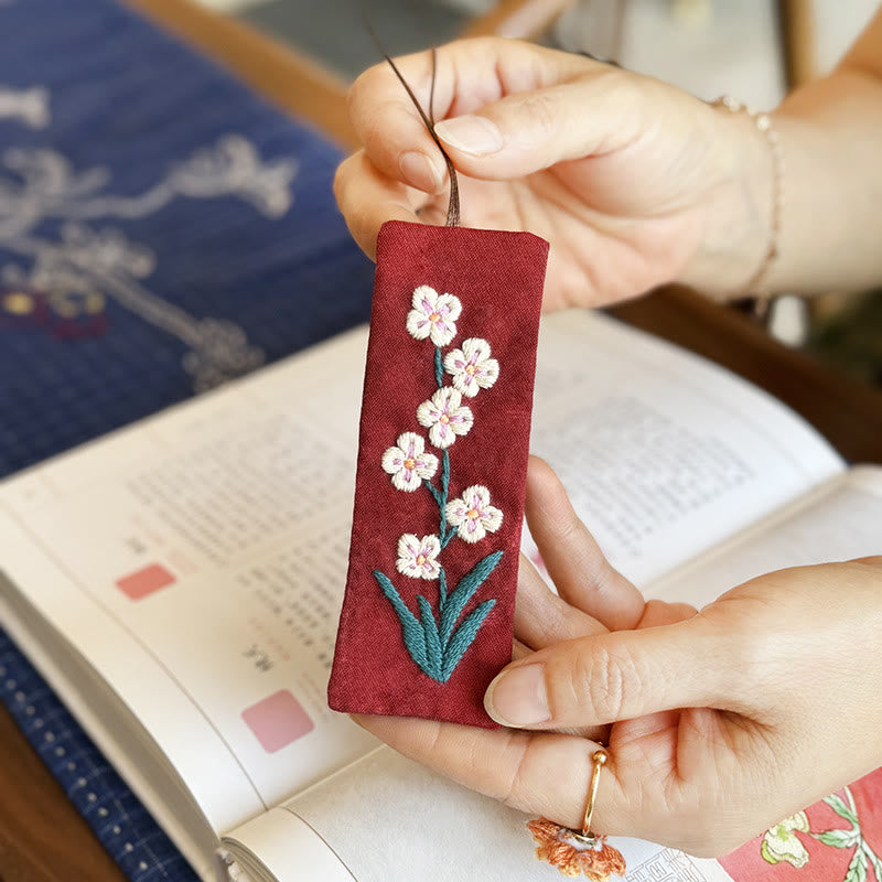 Embroidery Rectangle Bookmark Kit | Diy Gifts For Mother Day | Unique Flower  Carft - image 0