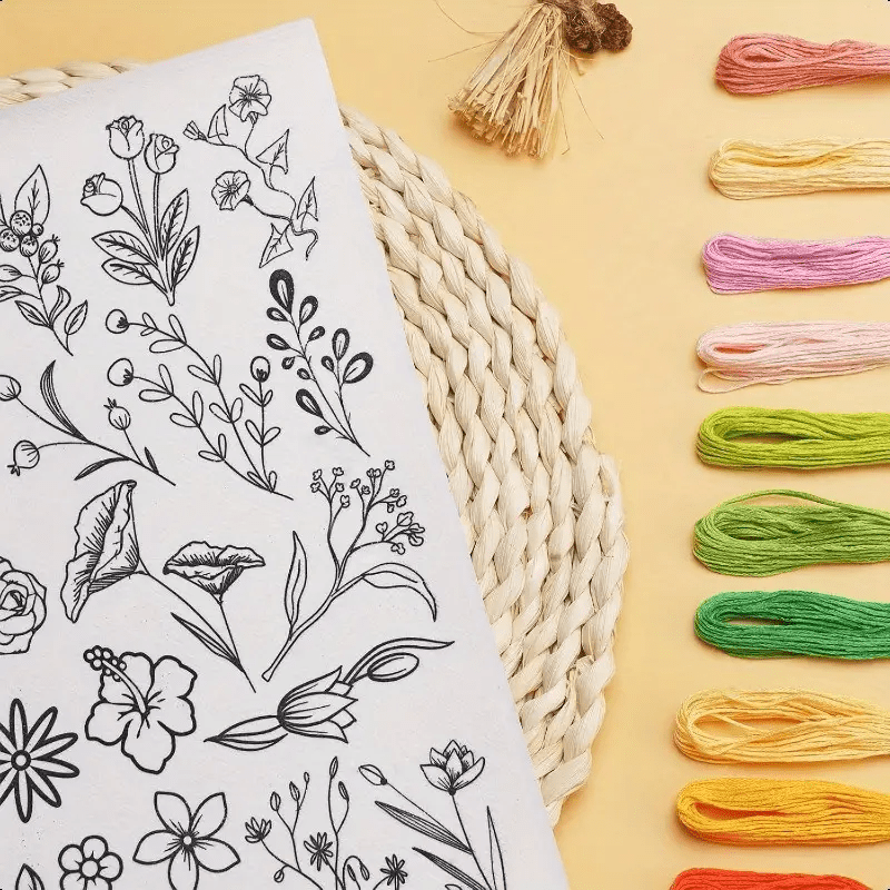  Floral Series Stick And Stitch Embroidery Patterns | Embroidery For Clothes  - image 2