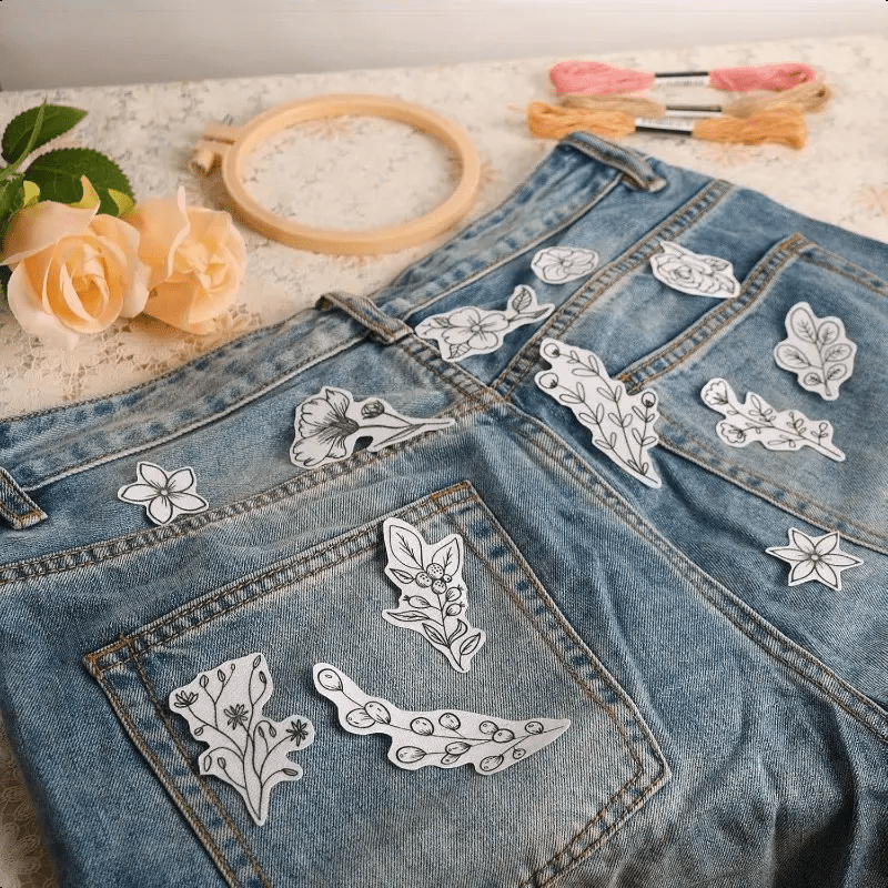  Floral Series Stick And Stitch Embroidery Patterns | Embroidery For Clothes  - image 10
