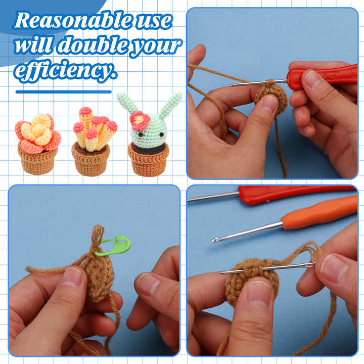  Handmade Potted Rabbit Crochet Kit - Lovely Keyring Accessories | Diy Crafts For Birthday Gifts - image 3