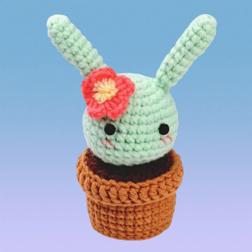  Handmade Potted Rabbit Crochet Kit - Lovely Keyring Accessories | Diy Crafts For Birthday Gifts - Handmade Potted Rabbit Crochet Kit - image 0
