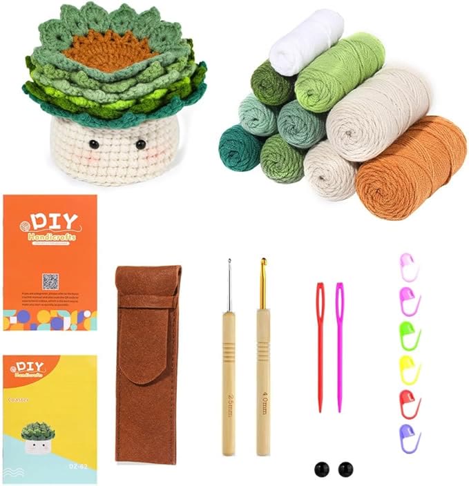  Handmade Coasters Crochet Kit - Diy Creative Coasters | Practical Handicraft Gifts  - image 8