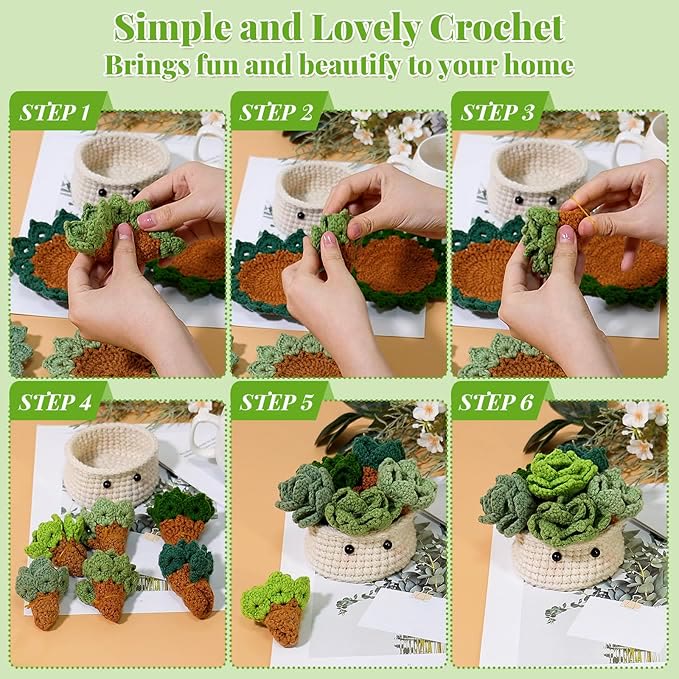  Handmade Coasters Crochet Kit - Diy Creative Coasters | Practical Handicraft Gifts  - image 4