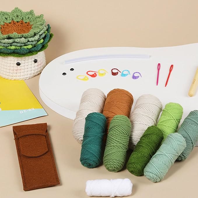  Handmade Coasters Crochet Kit - Diy Creative Coasters | Practical Handicraft Gifts  - image 3