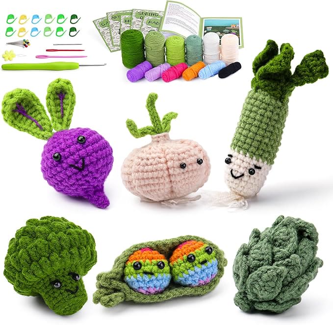  Handmade Vegetable Series Crochet Kit - Diy Crocheted Toys  | Creative Gifts For Kids  - image 4