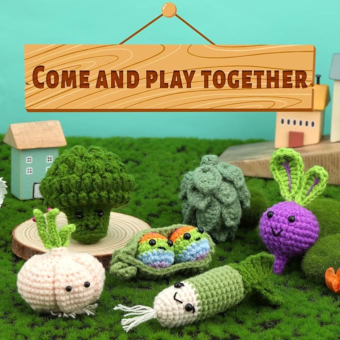  Handmade Vegetable Series Crochet Kit - Diy Crocheted Toys  | Creative Gifts For Kids  - image 1