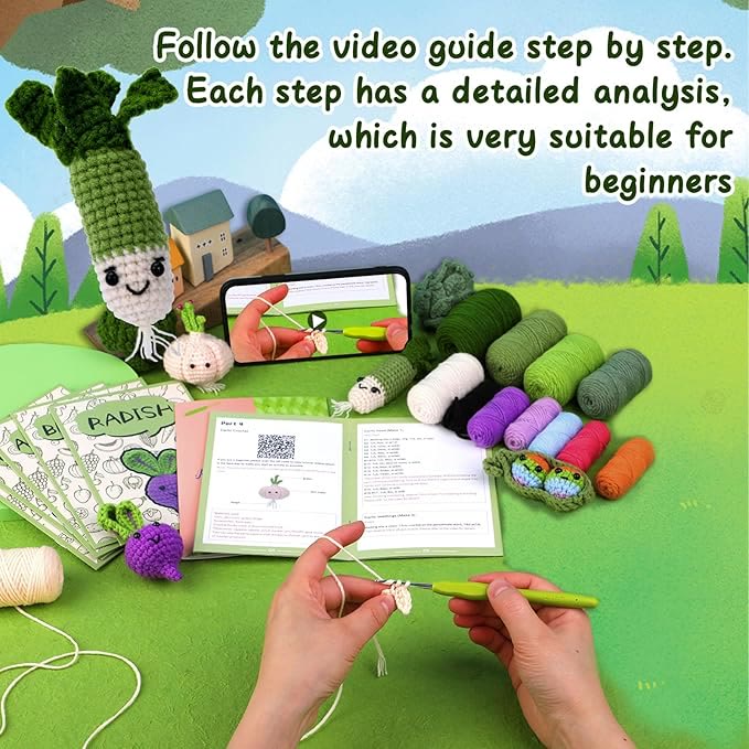  Handmade Vegetable Series Crochet Kit - Diy Crocheted Toys  | Creative Gifts For Kids  - image 3