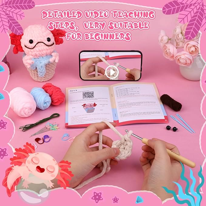  Handmade Salamander Crochet Kit - Unique Home Ornament |  Easy Diy Handicraft - image 3