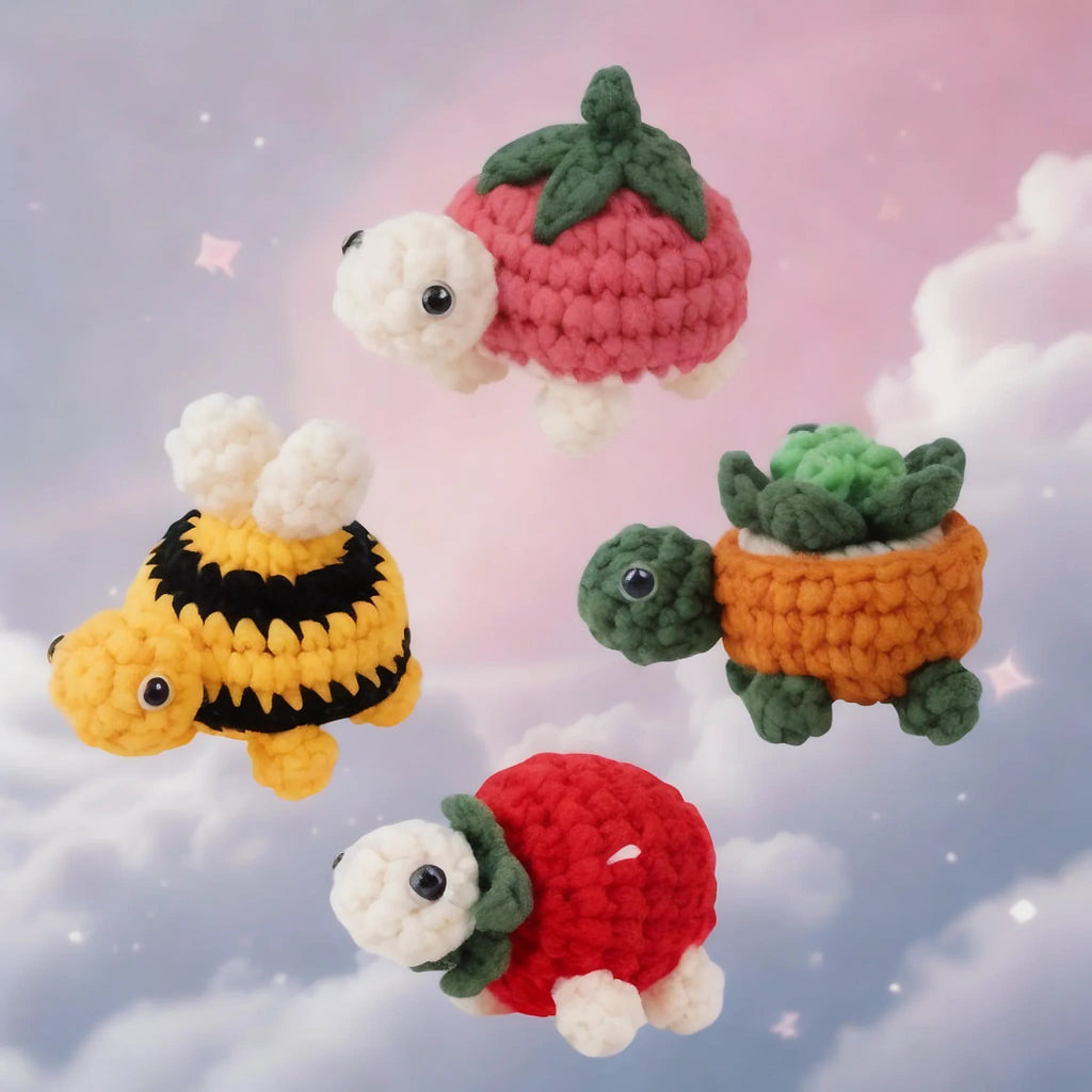 Handmade Bee Turtle Crochet Kit - Mini Knitting Toys | Beginner Crochet Set | Fashion Accessories - image 0