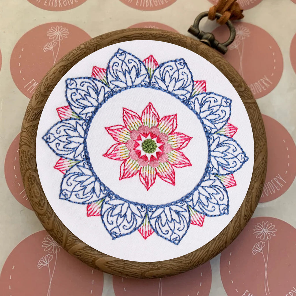 Rubbyoo Embroidery Kit - Bule Petal Handmake Craft |  Easy Needlework For Starters - image 6