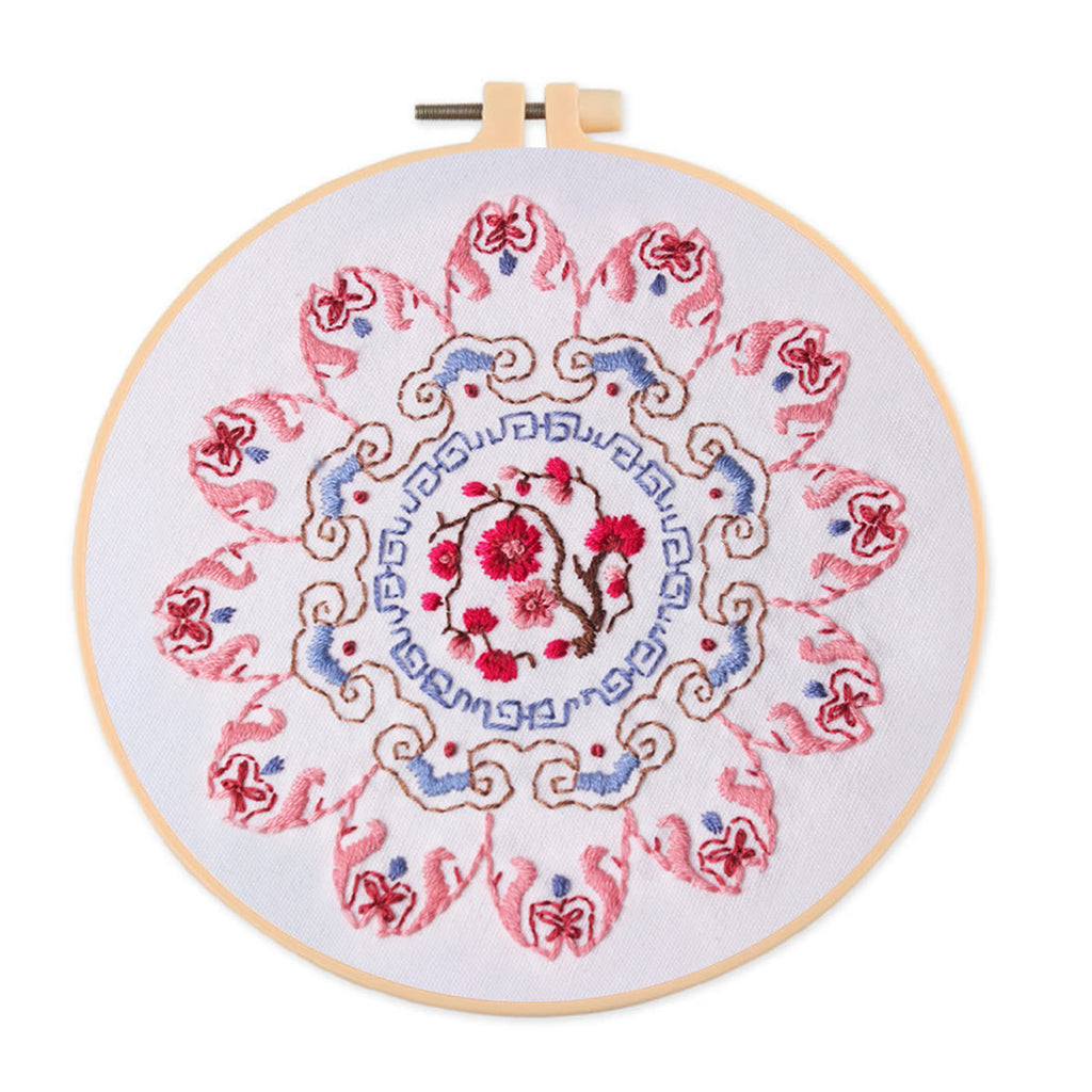 Rubbyoo Embroidery Kit - Pink Petal Handmade Craft | Beautiful Gifts For Mom - 20*20cm - image 0