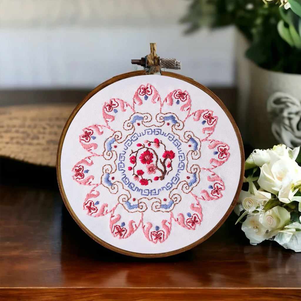 Rubbyoo Embroidery Kit - Pink Petal Handmade Craft | Beautiful Gifts For Mom - image 5