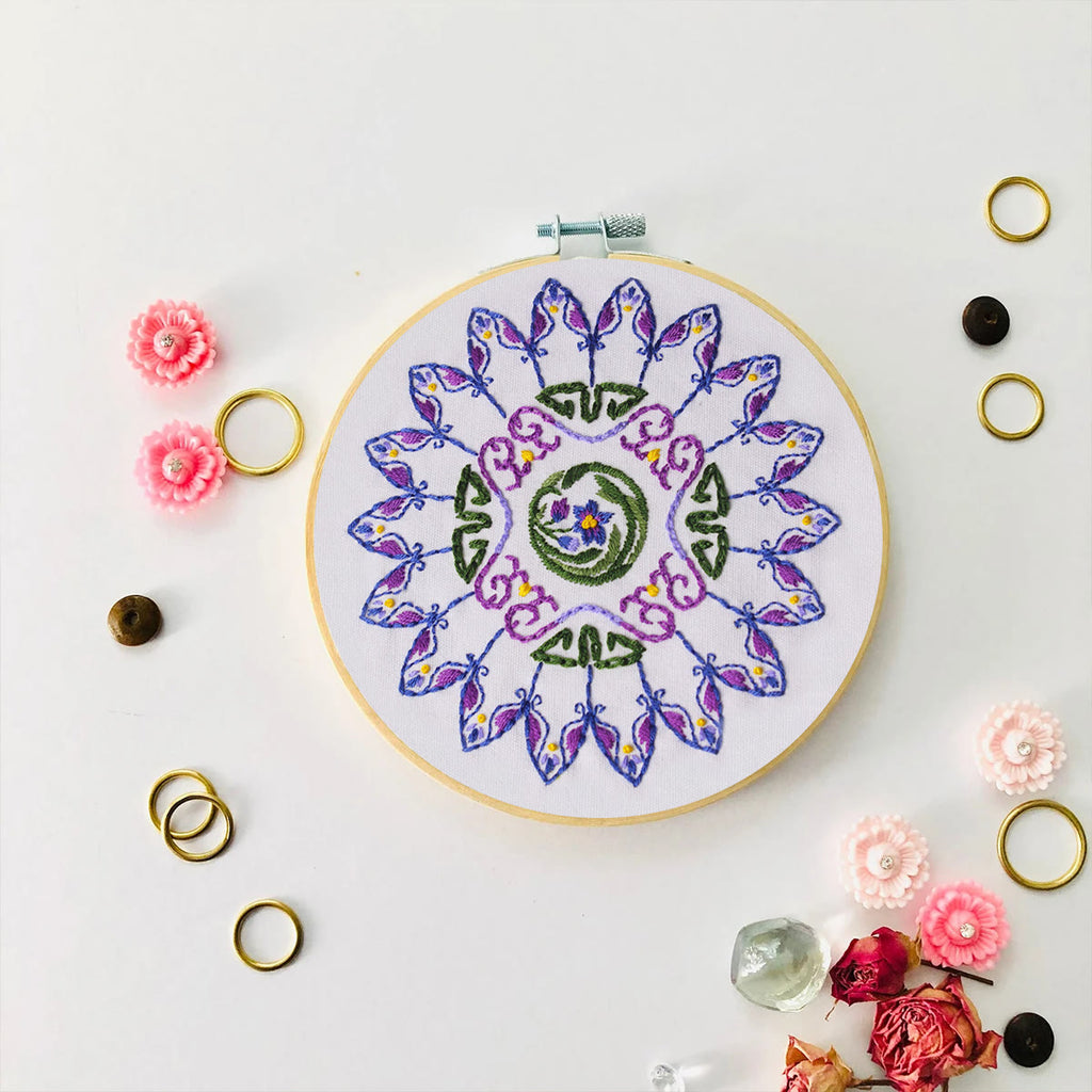 Rubbyoo Embroidery Kit - Purple Petal Handmade Craft | Nice Home Decoration - image 7