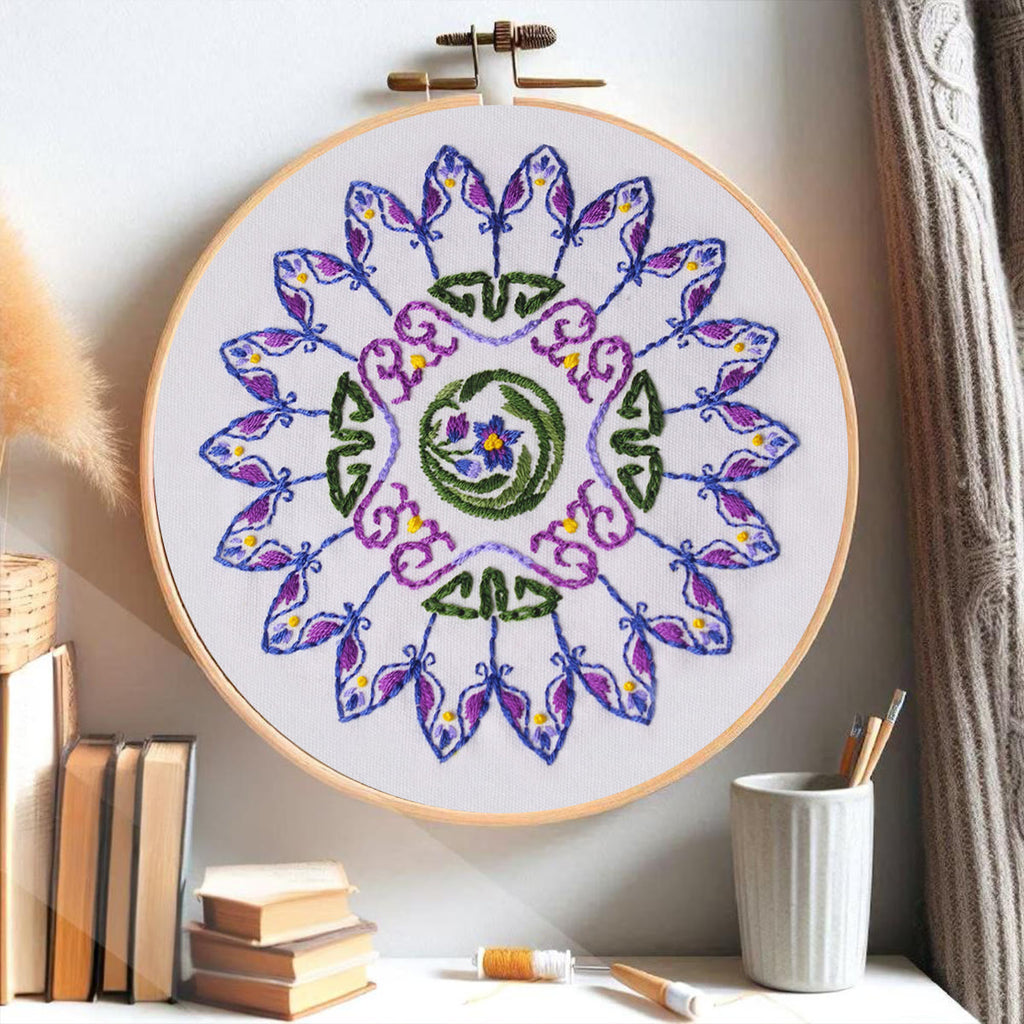 Rubbyoo Embroidery Kit - Purple Petal Handmade Craft | Nice Home Decoration - image 4