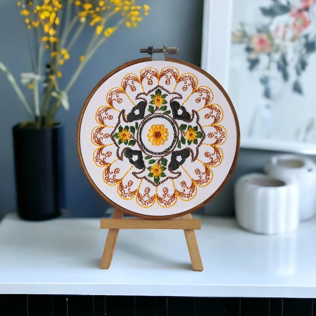 Rubbyoo Embroidery Kit - Yellow Petal Handmade Craft | Beginner Friendly Stitch - image 8