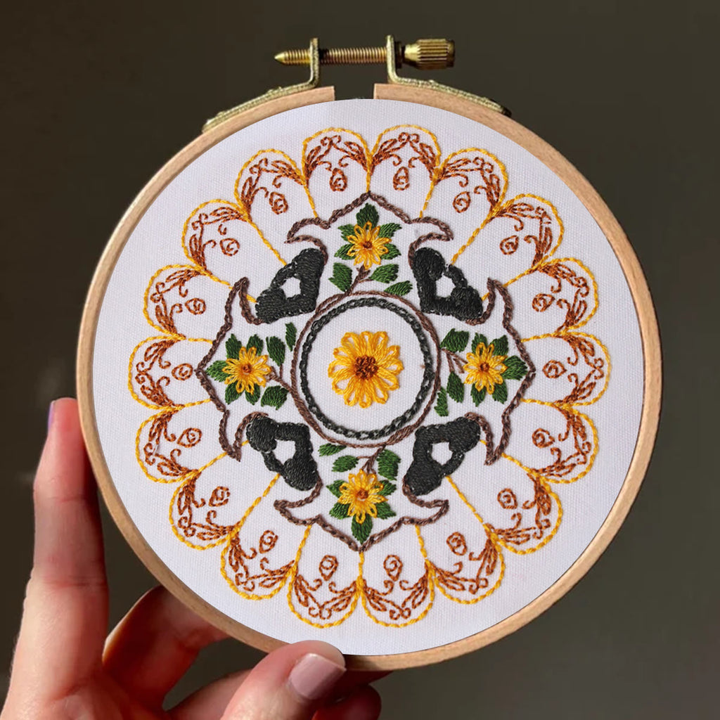 Rubbyoo Embroidery Kit - Yellow Petal Handmade Craft | Beginner Friendly Stitch - image 3