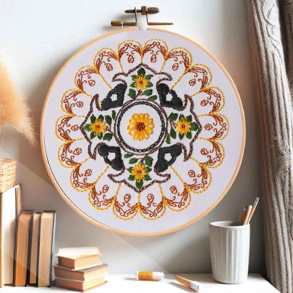 Rubbyoo Embroidery Kit - Yellow Petal Handmade Craft | Beginner Friendly Stitch - image 5