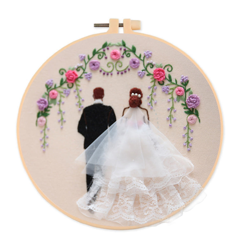 Rubbyoo Embroidery Kit - Romantic Wedding Series Gifts | Personalized Handicraft Decoration - A - image 0