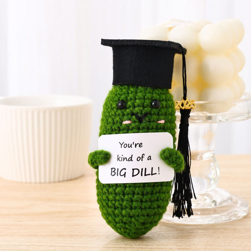 Handmade  Graduation Crochet - Creative Inspirational Potato Crochet  | Graduation Gift For Friends - Cucumber 2 - image 7