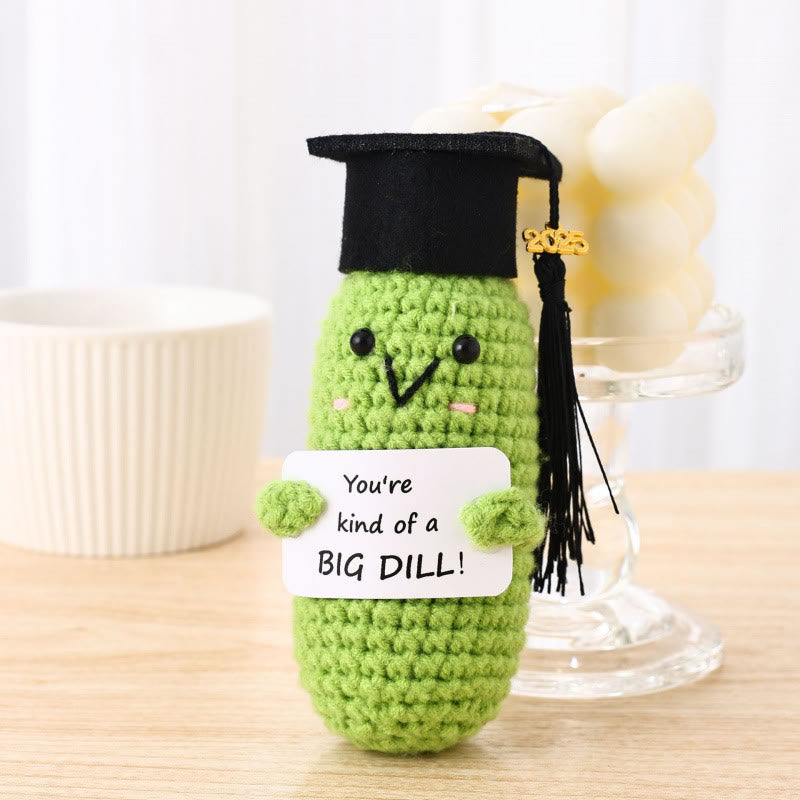 Handmade  Graduation Crochet - Creative Inspirational Potato Crochet  | Graduation Gift For Friends - Cucumber 1 - image 6
