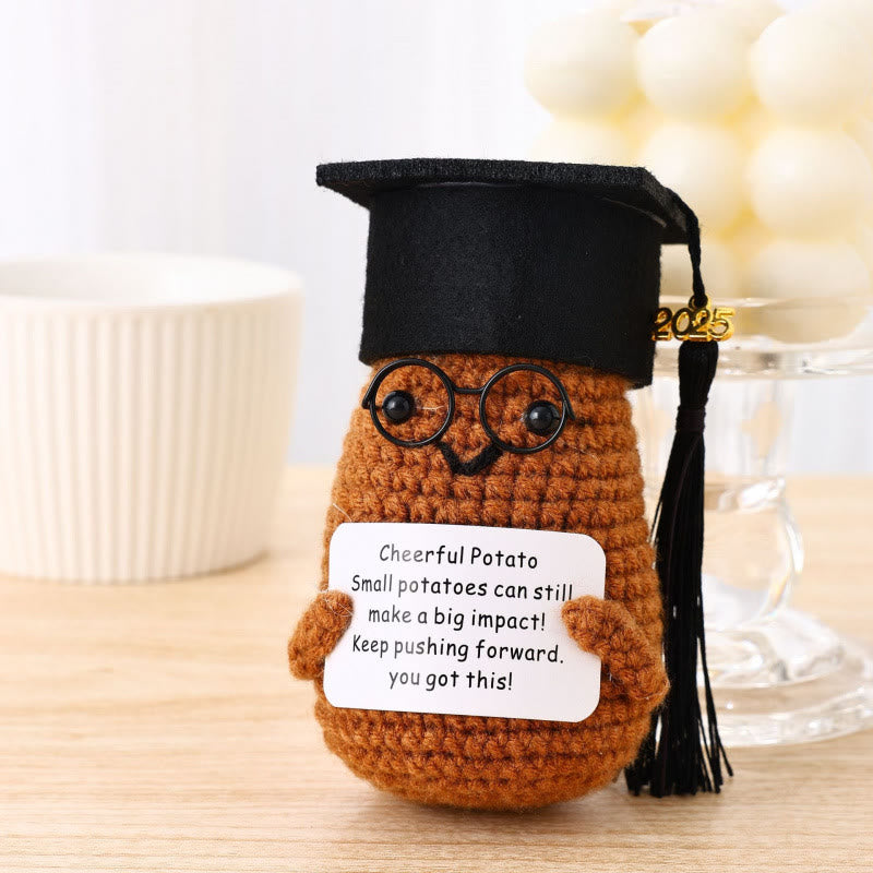 Handmade  Graduation Crochet - Creative Inspirational Potato Crochet  | Graduation Gift For Friends - Brown Potato - image 8