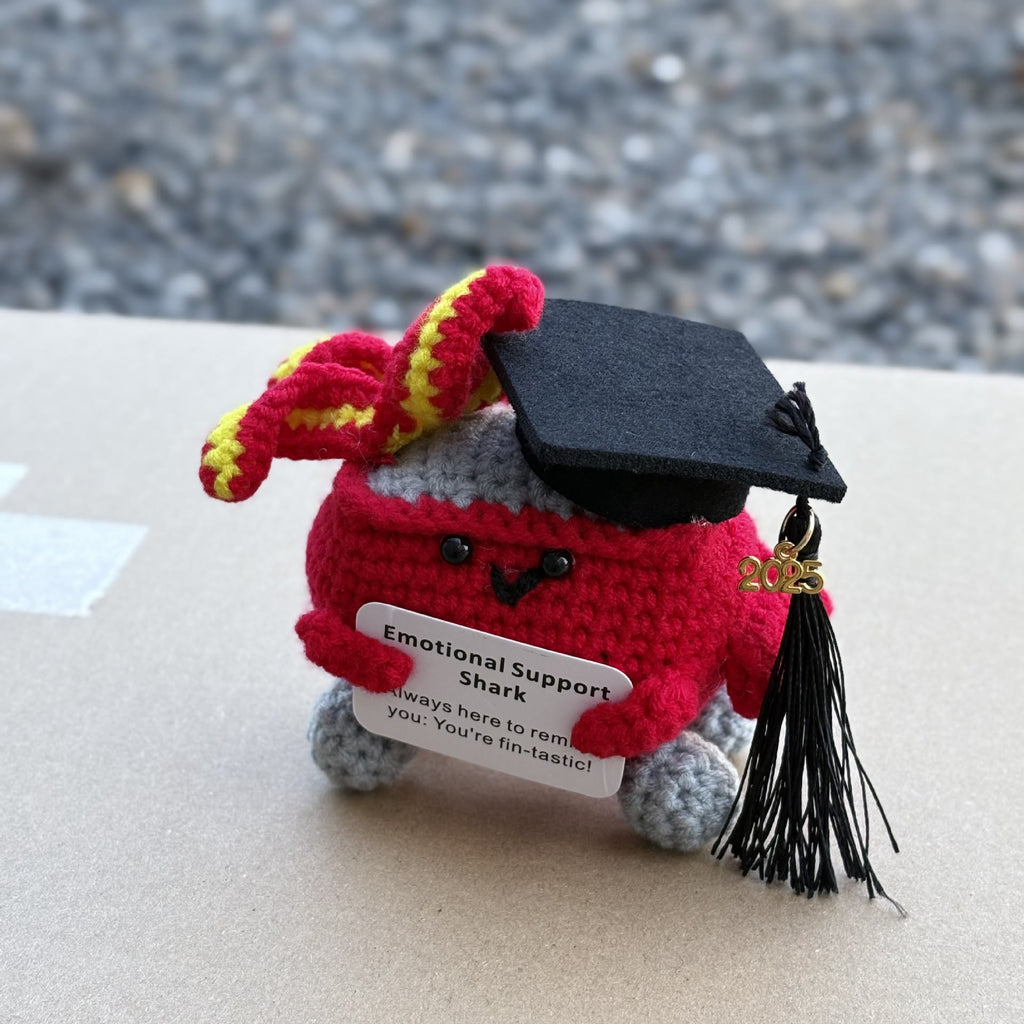 Handmade Graduation Crochet - Dumpster Fire | Lovely Emotions Support Toys | Gifts For Busy Graduation Season - C - image 0