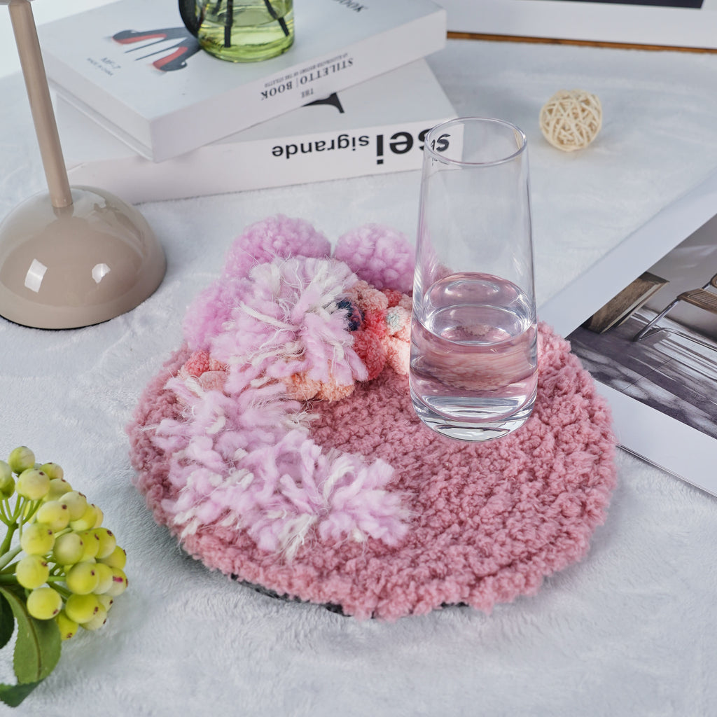 Handmade Pink Moss Crochet Coasters- Unique Home Ornament | Prefect Gifts For Lovers - image 1