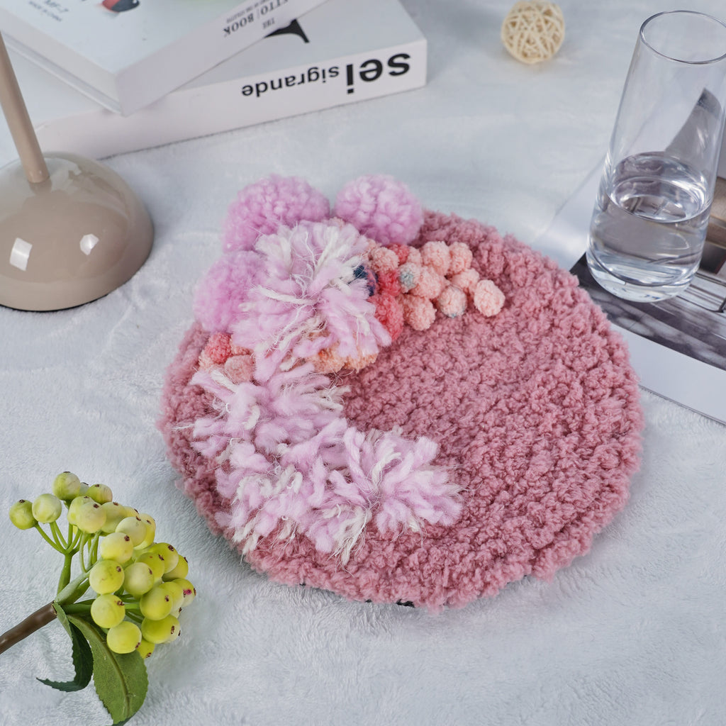 Handmade Pink Moss Crochet Coasters- Unique Home Ornament | Prefect Gifts For Lovers - Pink Moss Coasters - image 2