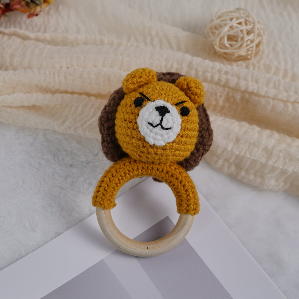 Handmade Baby Bell Crochet - Speciall Baby Animal Toys | Diy Creative Gifts - Lion Rattle - image 5
