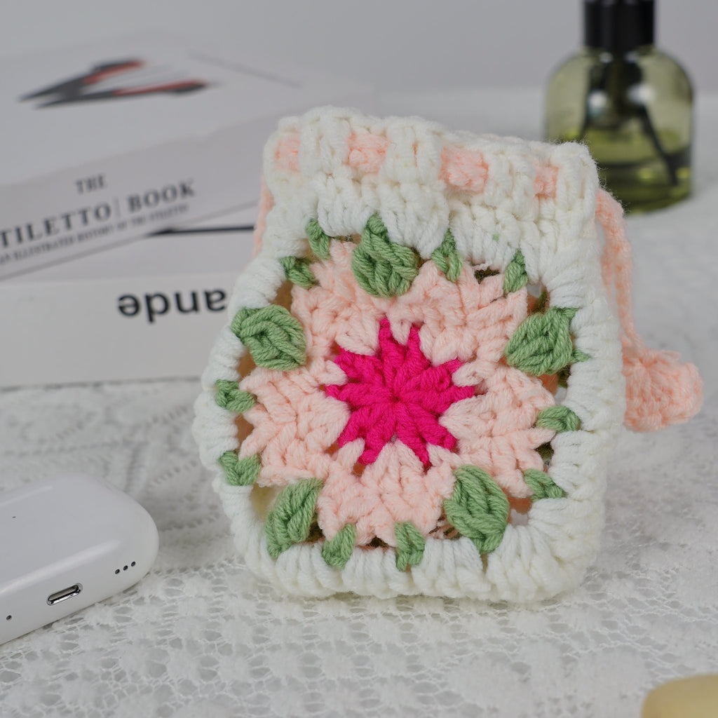 Handmade Woven Wallet Crochet - Diy Crochet Crafts | Nice Gifts For Mother  - Sakura  bag - image 5
