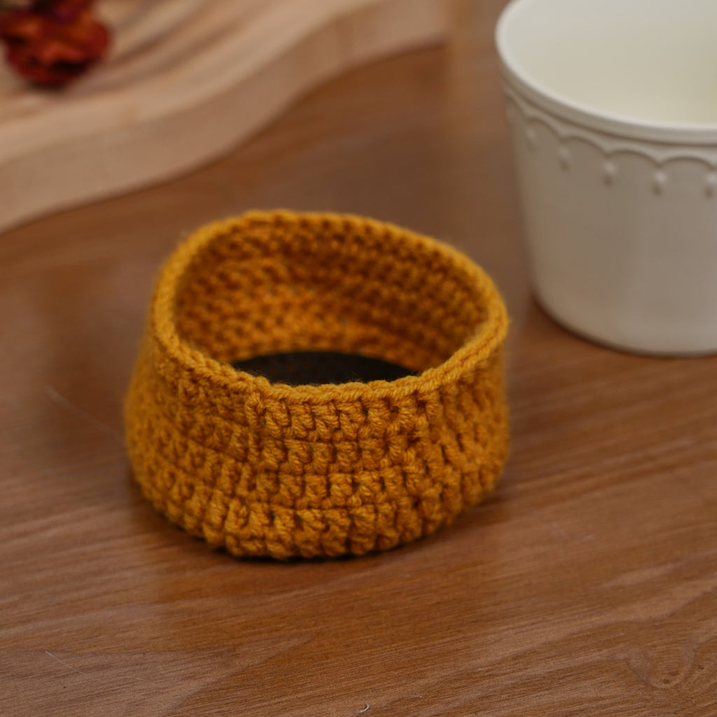 Handmade Flower Woven Coasters Crochet - Creative Crochet Crafts | Perfect Gifts For Mother  - Small Flower Basket With Grid 8*5cm - image 7