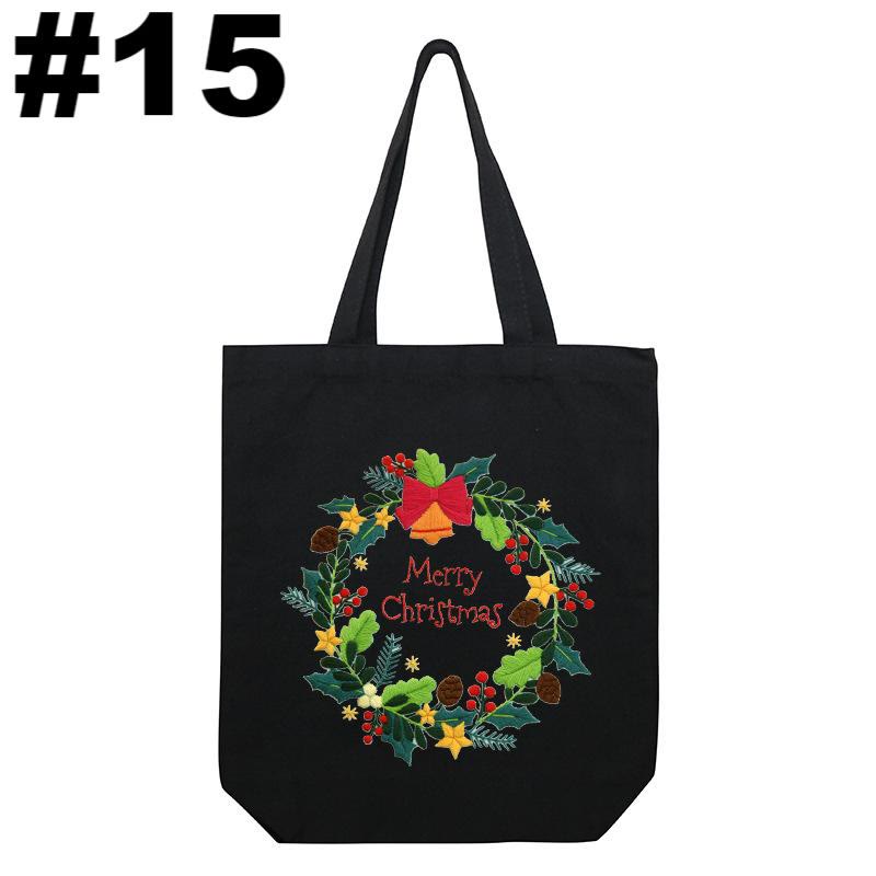 Embroidery Black Canvas Tote Bag Kits | Fashion Bags For Birthday Gifts | Handmake Unique Craft - #15 - image 15