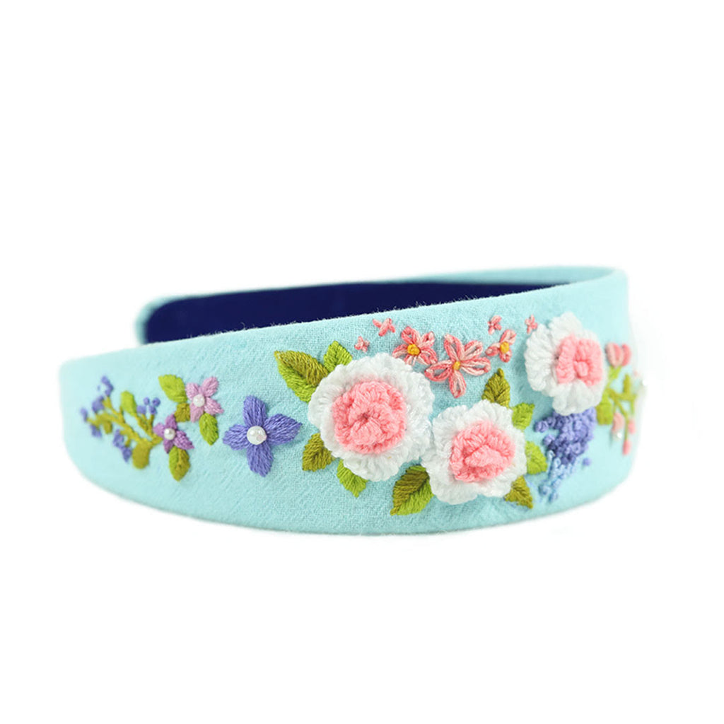 Embroidery Headband - Flower Hair Accessories | Aesthetic Gift For Bridesmaid  - image 4