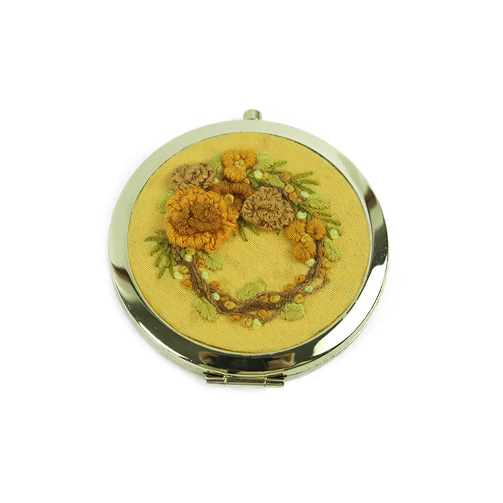 Embroidered Pocket Mirror - Compact Mirror With Flower Design | Portable Mirror Gifts For Mom - image 5